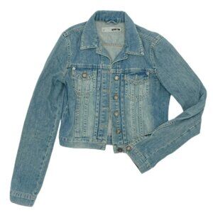Topshop Moto Cropped Jean Jacket